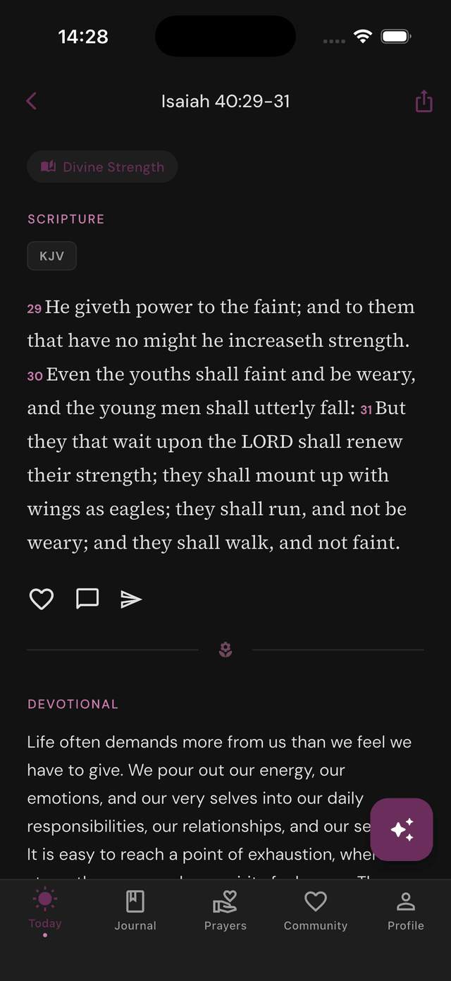 Companion dark mode devotional